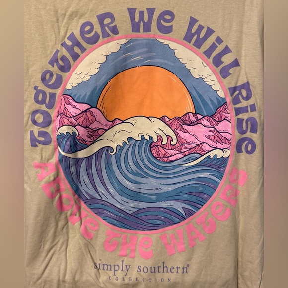 Simply Southern Beige Short Sleeve Tee - Picture 4 of 5